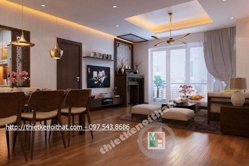 Mẫu thiết kế phòng khách hiện đại đang là một trong những xu thế lựa chọn của nhiều căn hộ chung cư hiện nay