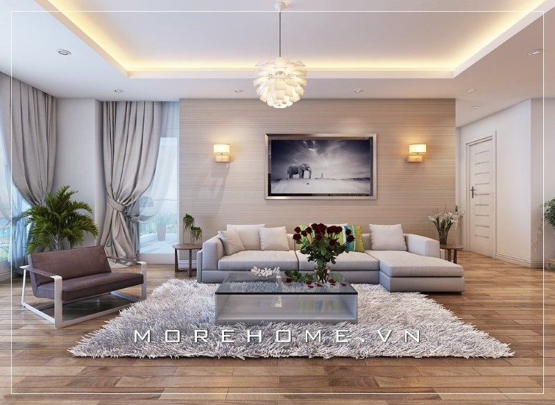 Chiếc bàn trà mặt kính được thiết kế mang phong cách hiện đại giúp mang tới 1 không gian sống ấn tượng tiện nghi.